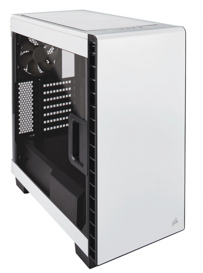 Corsair Carbide Clear 400C Windowed PC Gaming Case, ATX Micro/Mini, white-black