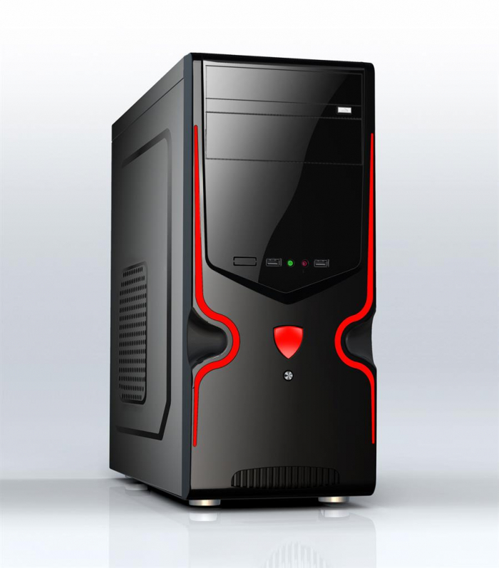 Gembird gaming PC case Midi Tower ATX black-red (USB 3.0 + 2.0) CCC-GJ-09-R