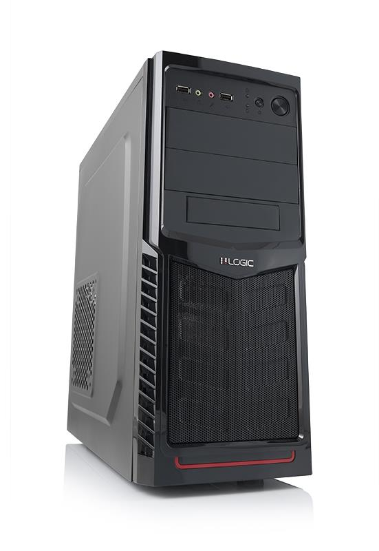 LOGIC Computer case A30 Midi Tower, USB 3.0 , w/o PSU (BLACK)