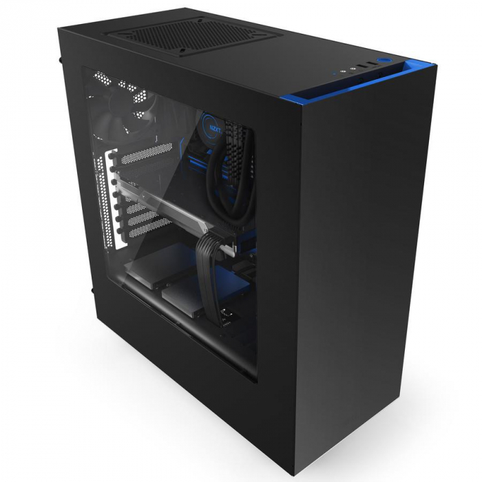 NZXT computer case S340 Black-blue