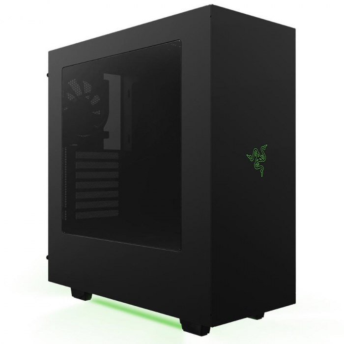 NZXT computer case S340 RAZER Special Edition Black-green with logo
