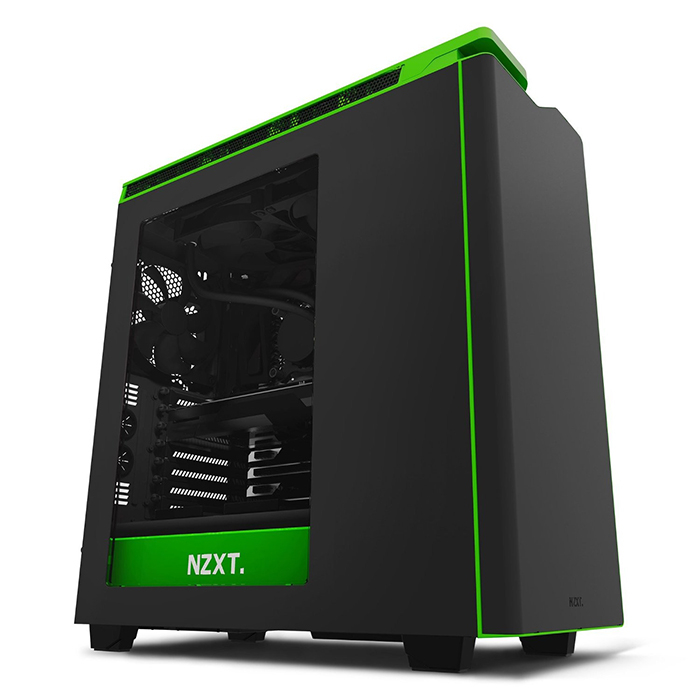 NZXT computer case H440 black-green with window